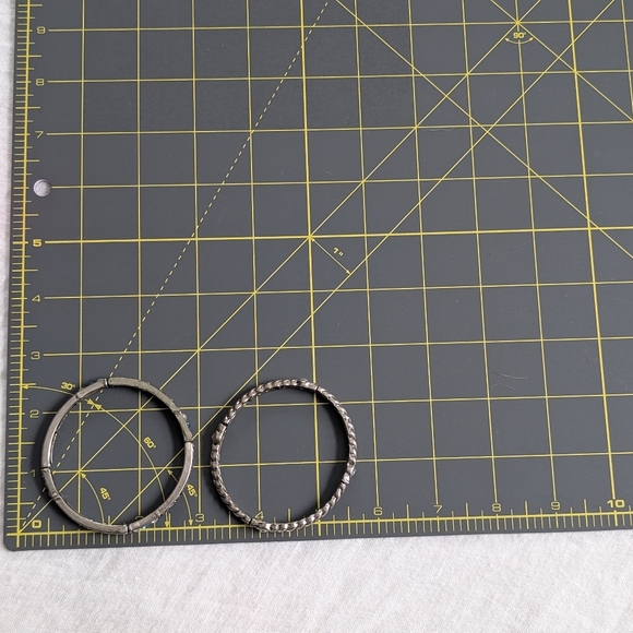 Silver-Tone Stretch Bracelet Set | Rhinestone & Rope Design - Picture 8 of 8